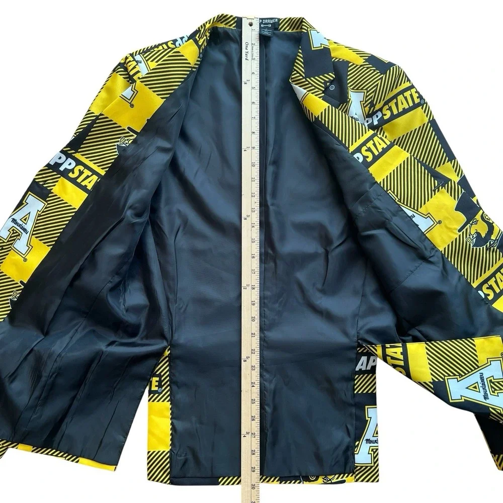 Top Drawer App State Mountaineers Blazer Jacket Men S Black Gold Game Day Yosef